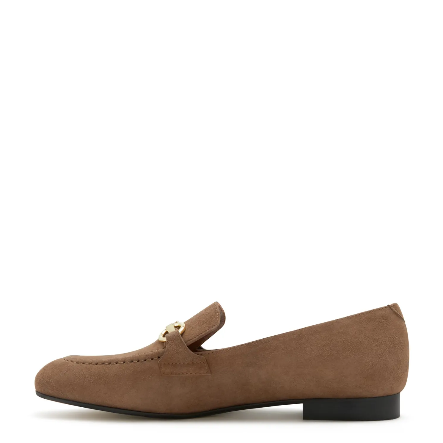 Vendôme Fleur taupe suède loafers