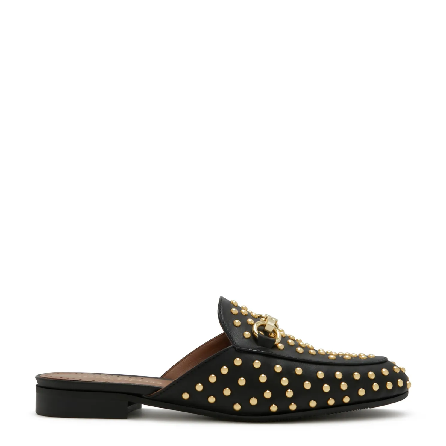 Vendôme Fleur zwarte kalfsleren slipper loafers met studs