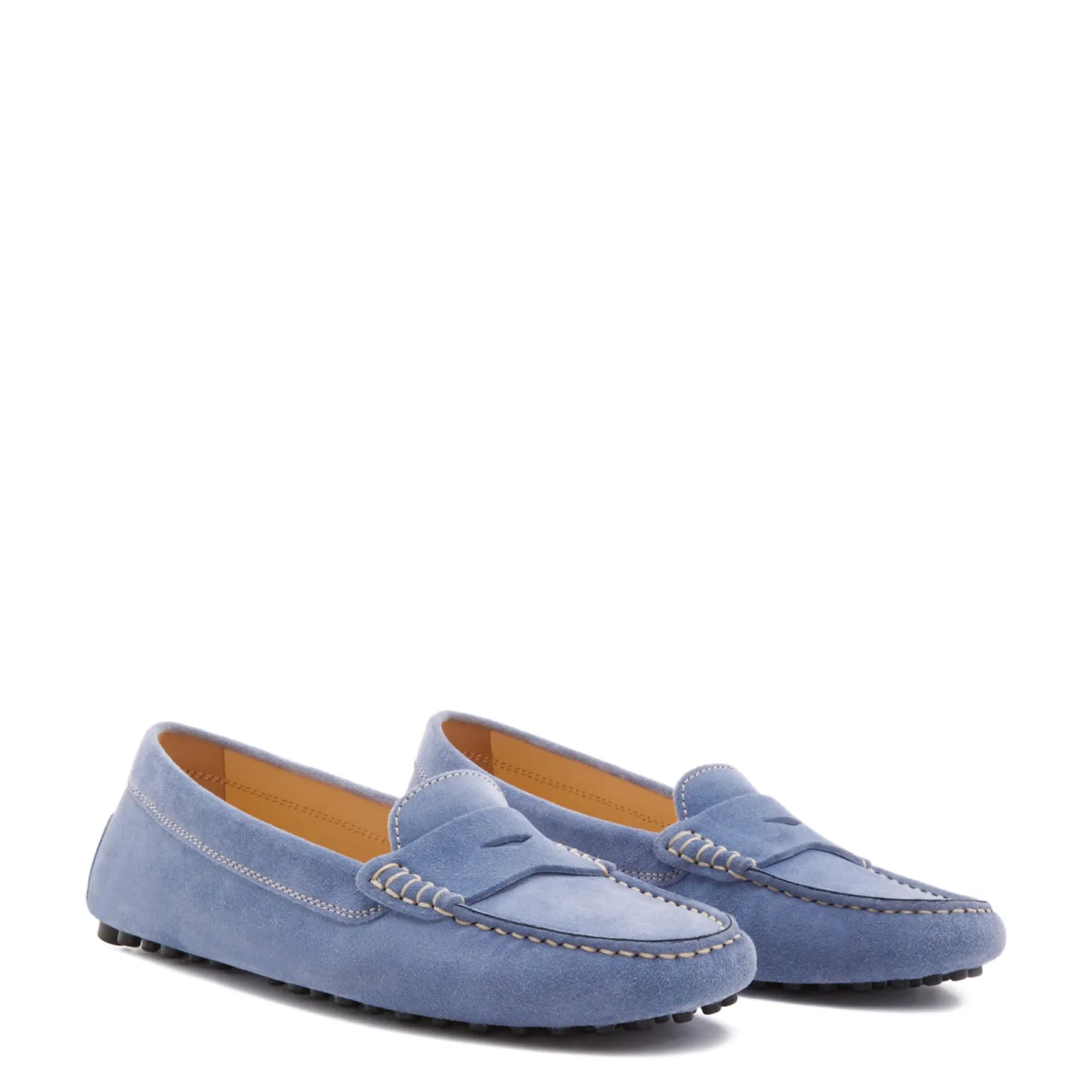 Vendôme Marie lichtblauwe suède mocassins